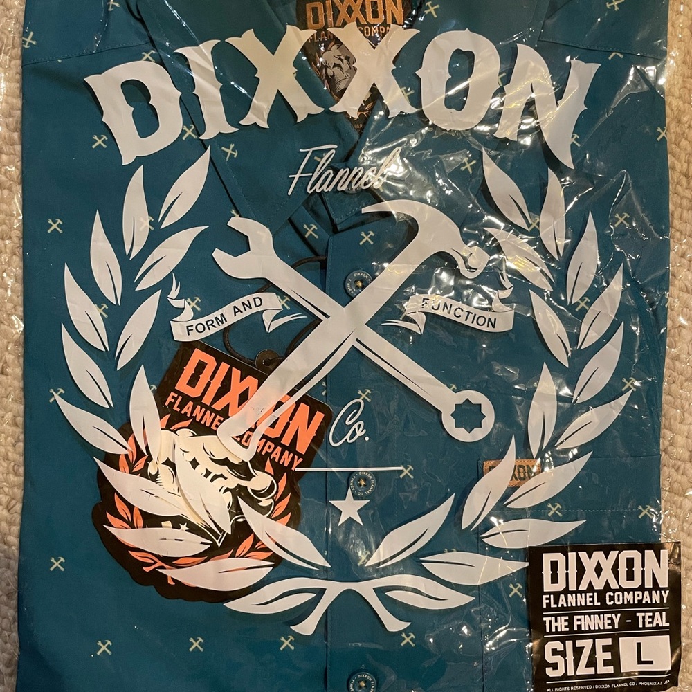 NWT Dixxon Flannel Company “The Finney-Teal”